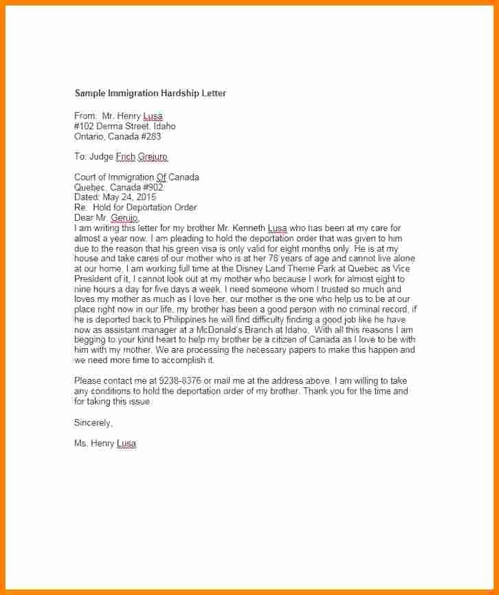 Immigration Pardon Letter Fresh 11 Immigration Pardon Letter Sample