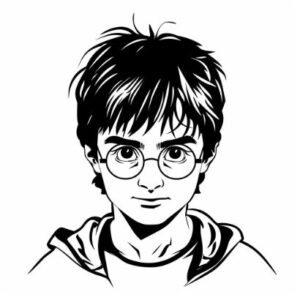 Kolorowanka dla dzieci: Harry Potter i magia » Kolorowanki do druku