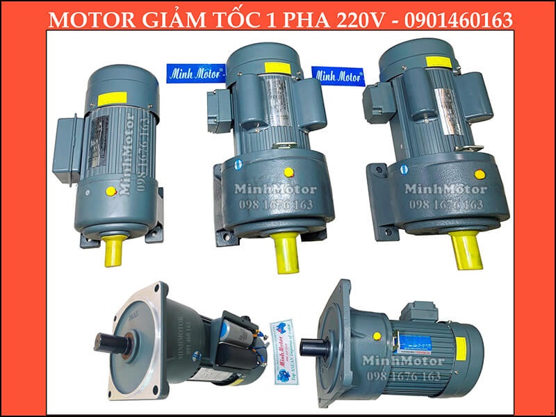 Motor 1 pha giảm tốc mặt bích GVC