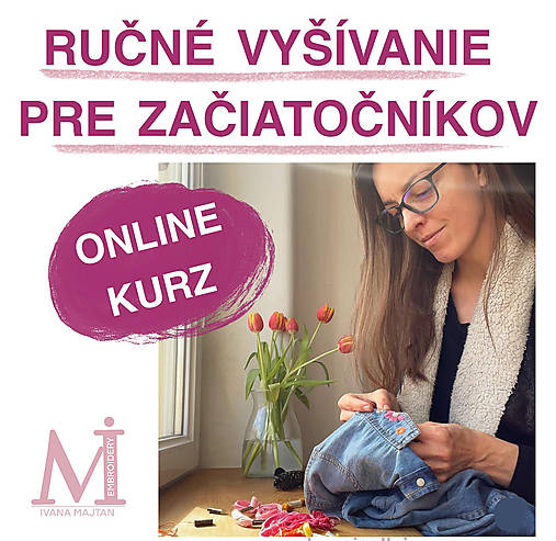 Kurzy - Online kurz - Ručné vyšívanie pre začiatočníkov - video kurz + PDF návod - 16781076_