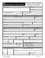 Document preview: VA Form 10-0455 Clinical Trial Annual Progress Report