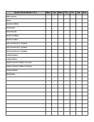 Document preview: Suzuki Violin Music Practice Chart Template - Books 3 & 4