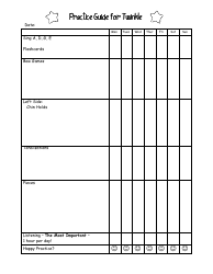 Document preview: Twinkle Practice Log Template