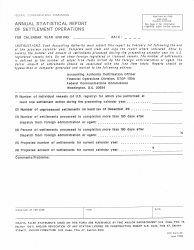 Document preview: FCC Form 45 Annual Statistical Report of Settlement Operations