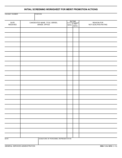 GSA Form 3412 - Fill Out, Sign Online and Download Fillable PDF ...