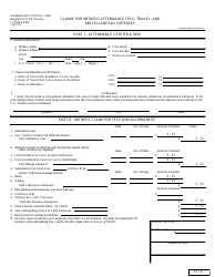 Document preview: Form SF-1157 Claims for Witness Attendance Fees, Travel, and Miscellaneous Expenses