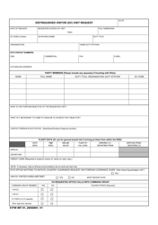 Document preview: 51 FW IMT Form 91 Distinguished Visitor (Dv) Visit Request