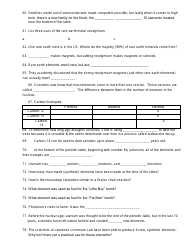 Nova Hunting The Elements Worksheet