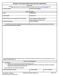 Document preview: 50 SW Form 2 Request for Cable/Conveyance Routing Assistance