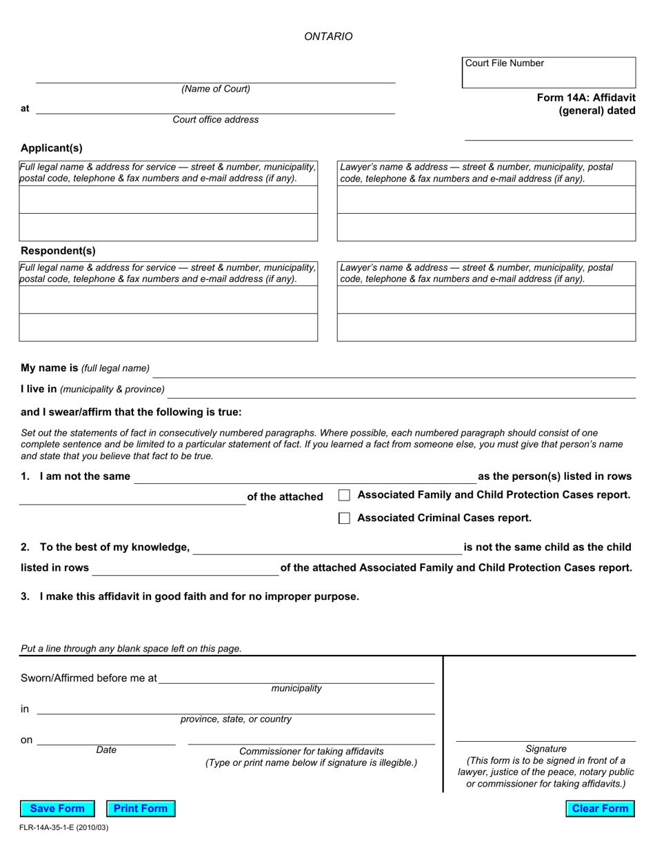 How To Fill Out Form 14a Affidavit Editable Fillable Printable - PDMREA