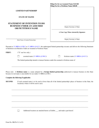 Document preview: Form MLPA-5 Statement of Intention to Do Business Under an Assumed or Fictitious Name - Maine