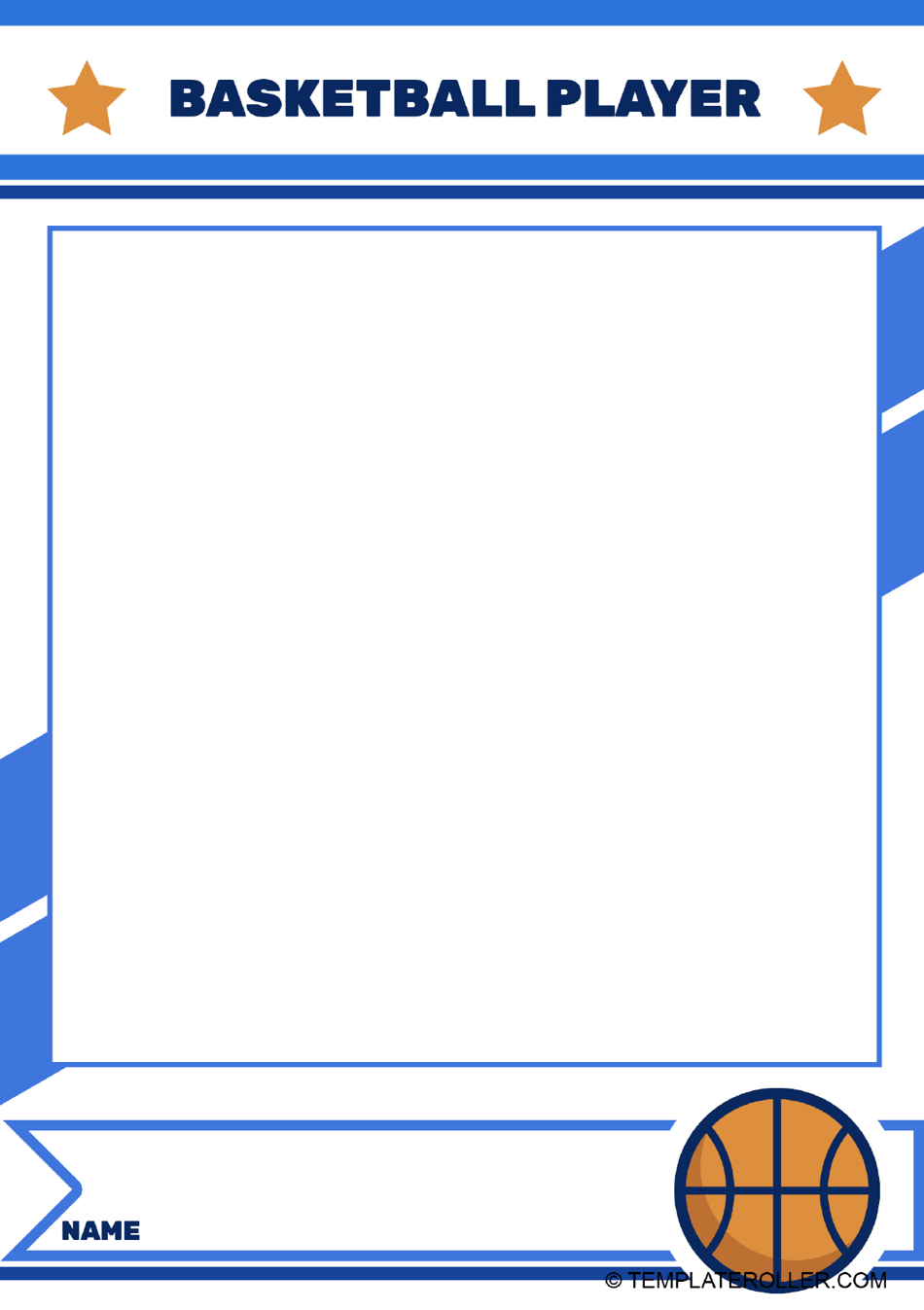 Basketball Card Template - Blue