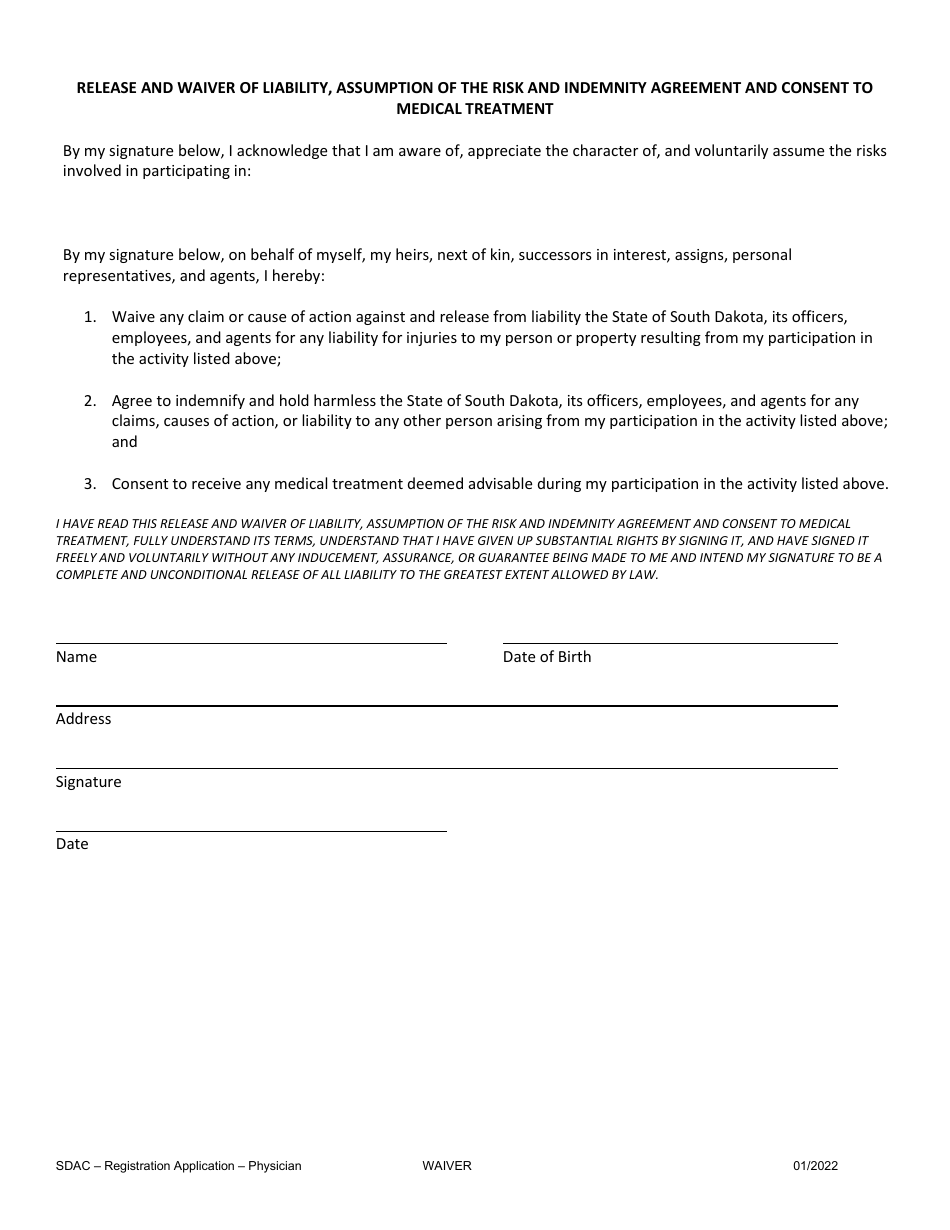 South Dakota Registration Application - Physician - Fill Out, Sign ...