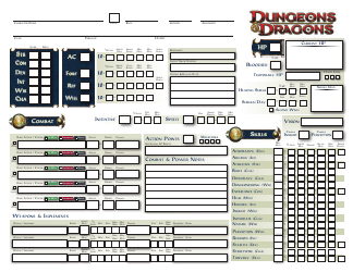 Document preview: 4e D&d Character Sheet