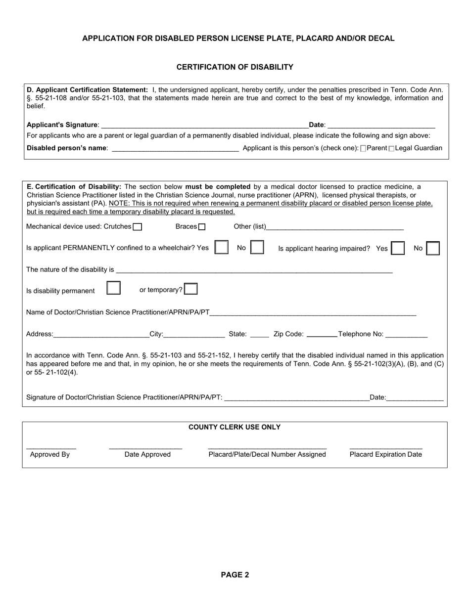 Form RV-F1310301 Download Fillable PDF or Fill Online Application for ...