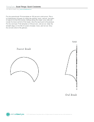 Document preview: Paper Parrot Beak and Owl Beak Templates - Martha Stewart Living Omnimedia