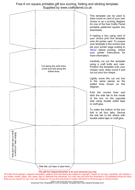 Gift Box Craft Template - Crafty Ferret Download Printable PDF ...