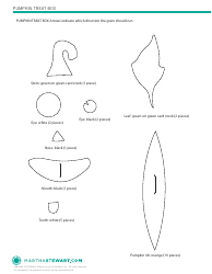 Document preview: Pumpkin Treat Box Templates