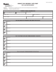 Document preview: Form TSS16A Grant File Review/Site Visit for Law Enforcement - Virginia