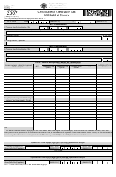 BIR Form 2307 - Fill Out, Sign Online and Download Printable PDF ...