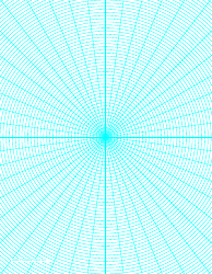 Document preview: Polar Graph Paper - Blue