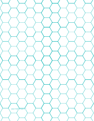 Document preview: Blue Hexagonal Graph Paper Template