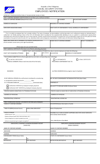 Form B-300 Employees Notification - Philippines