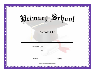 Document preview: Primary School Award Certificate Template