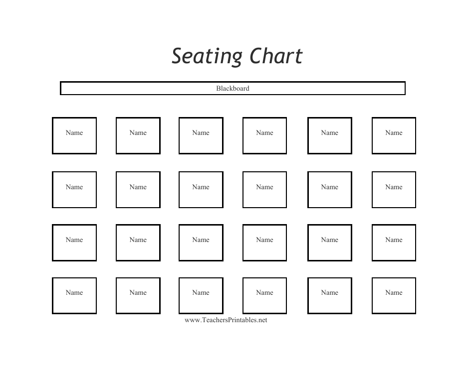 Free Classroom Seating Chart Template - PRINTABLE TEMPLATES