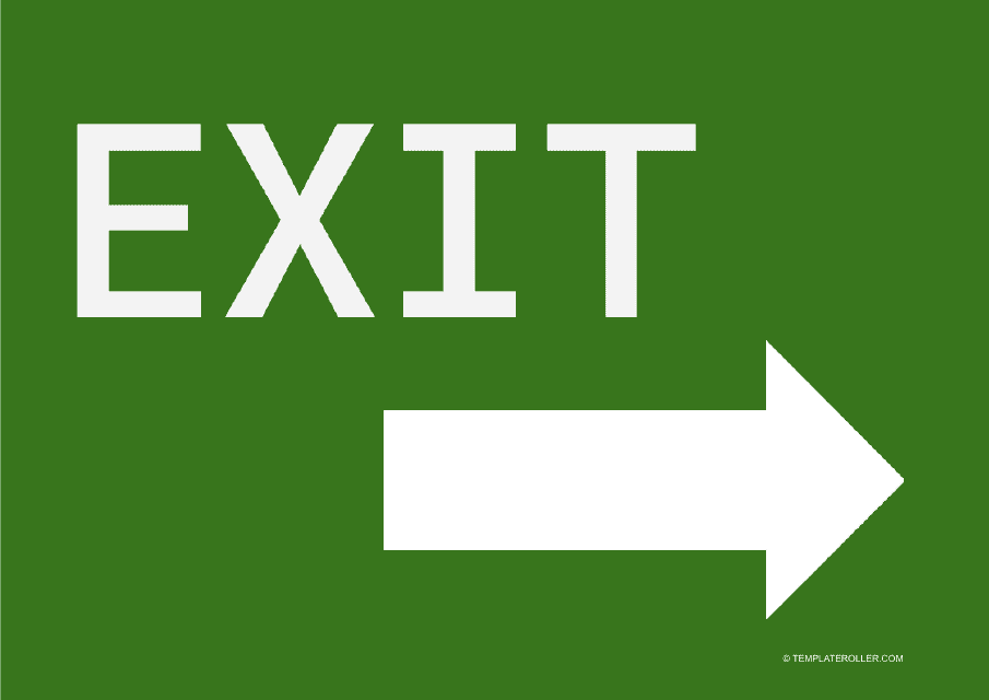 Exit Sign Template