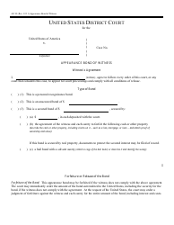 Document preview: Form AO99 Appearance Bond of Witness