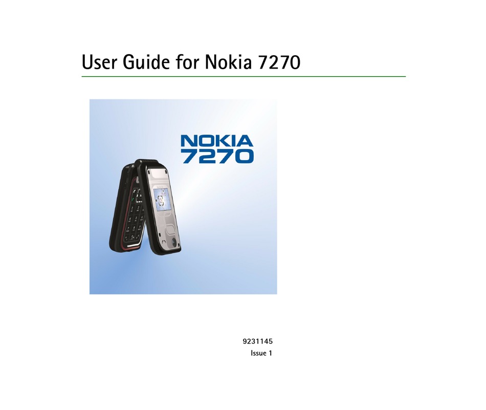 NOKIA 7270 USER MANUAL Pdf Download | ManualsLib