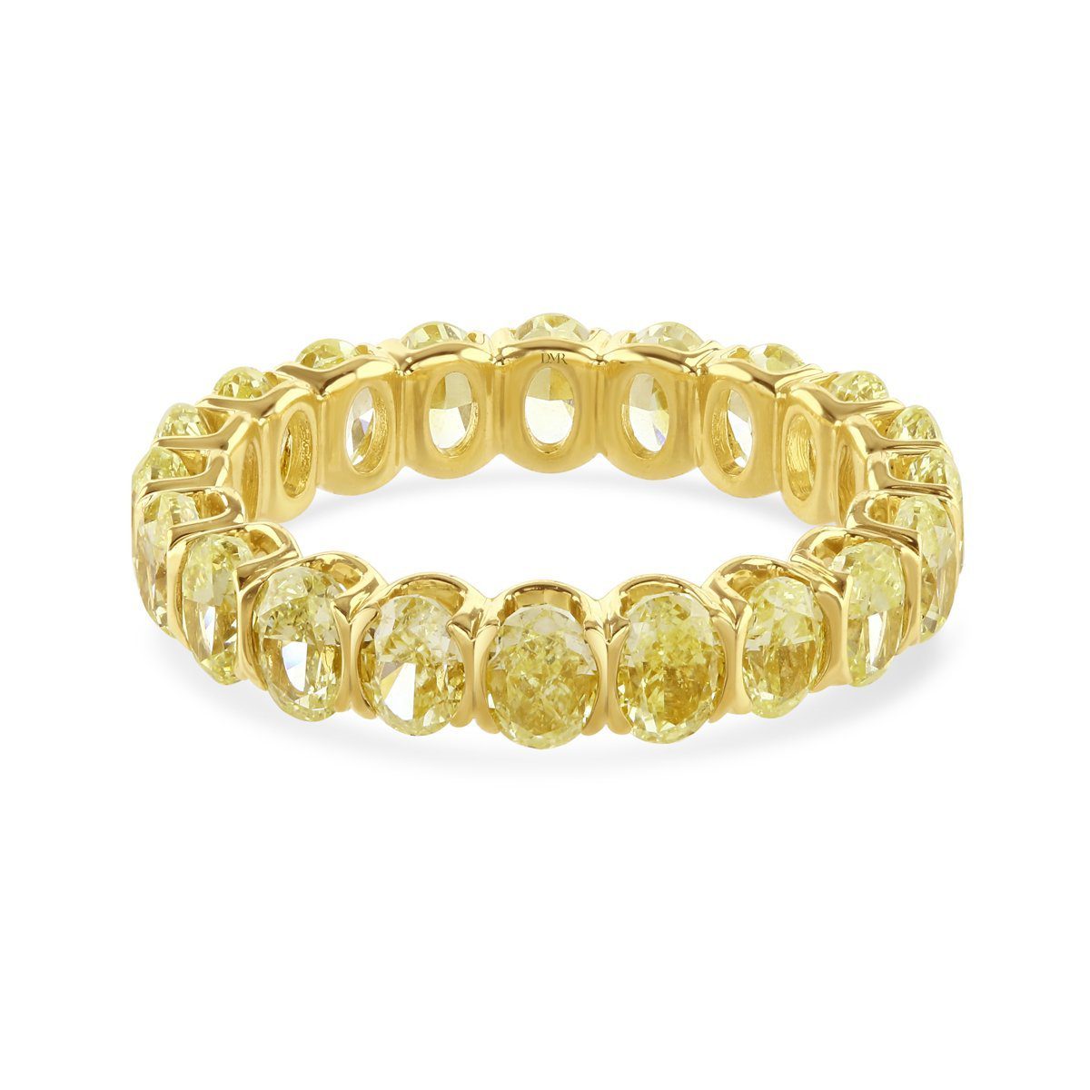 Oval Cut Yellow Diamond Full Eternity Ring