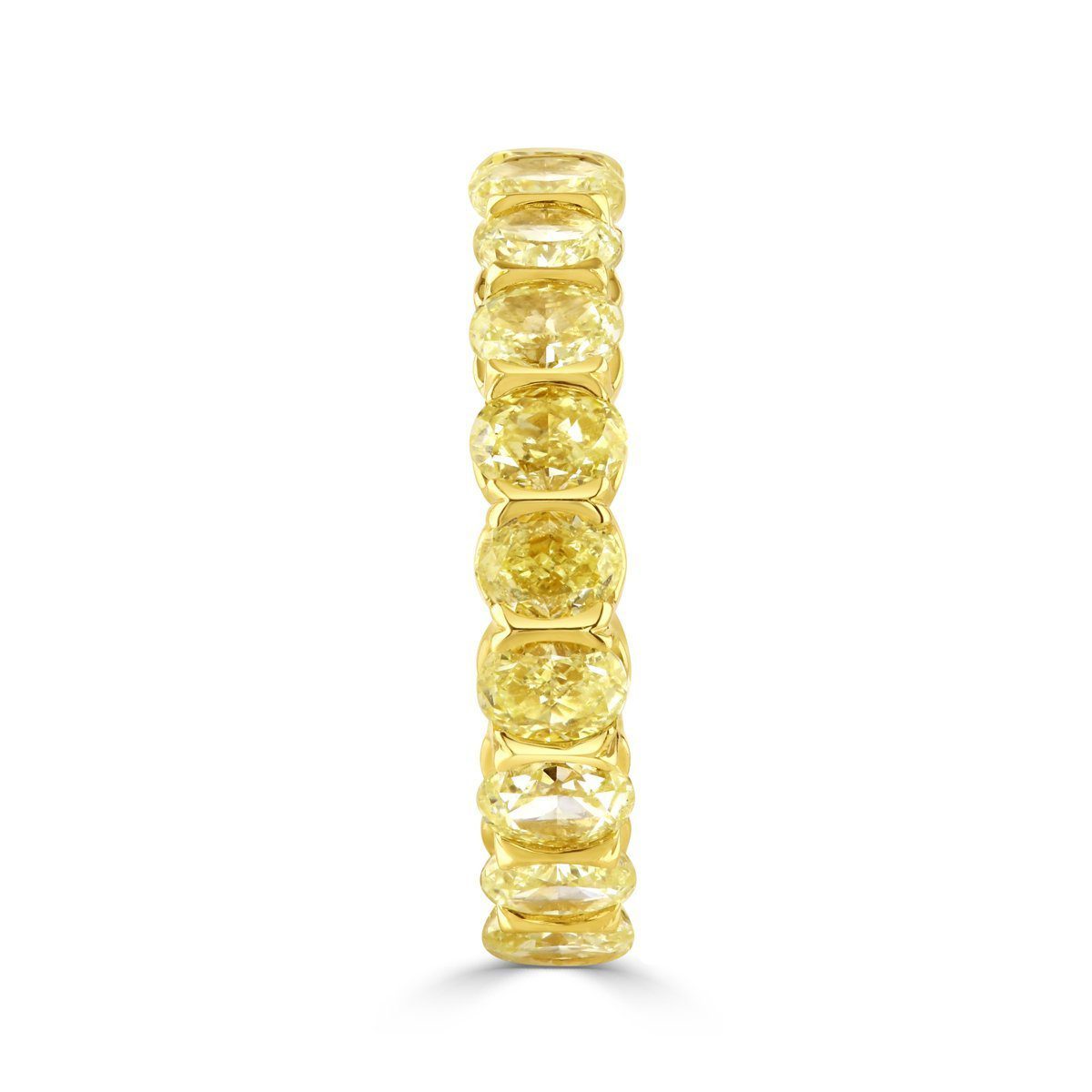 Oval Cut Yellow Diamond Full Eternity Ring