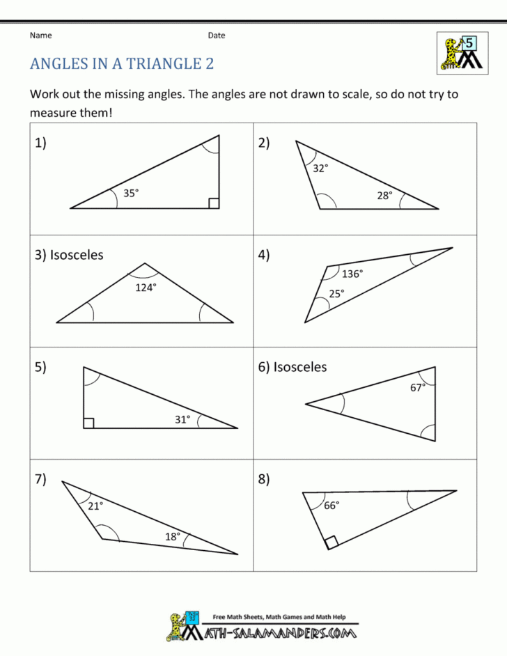 Grade 5 Geometry Worksheet