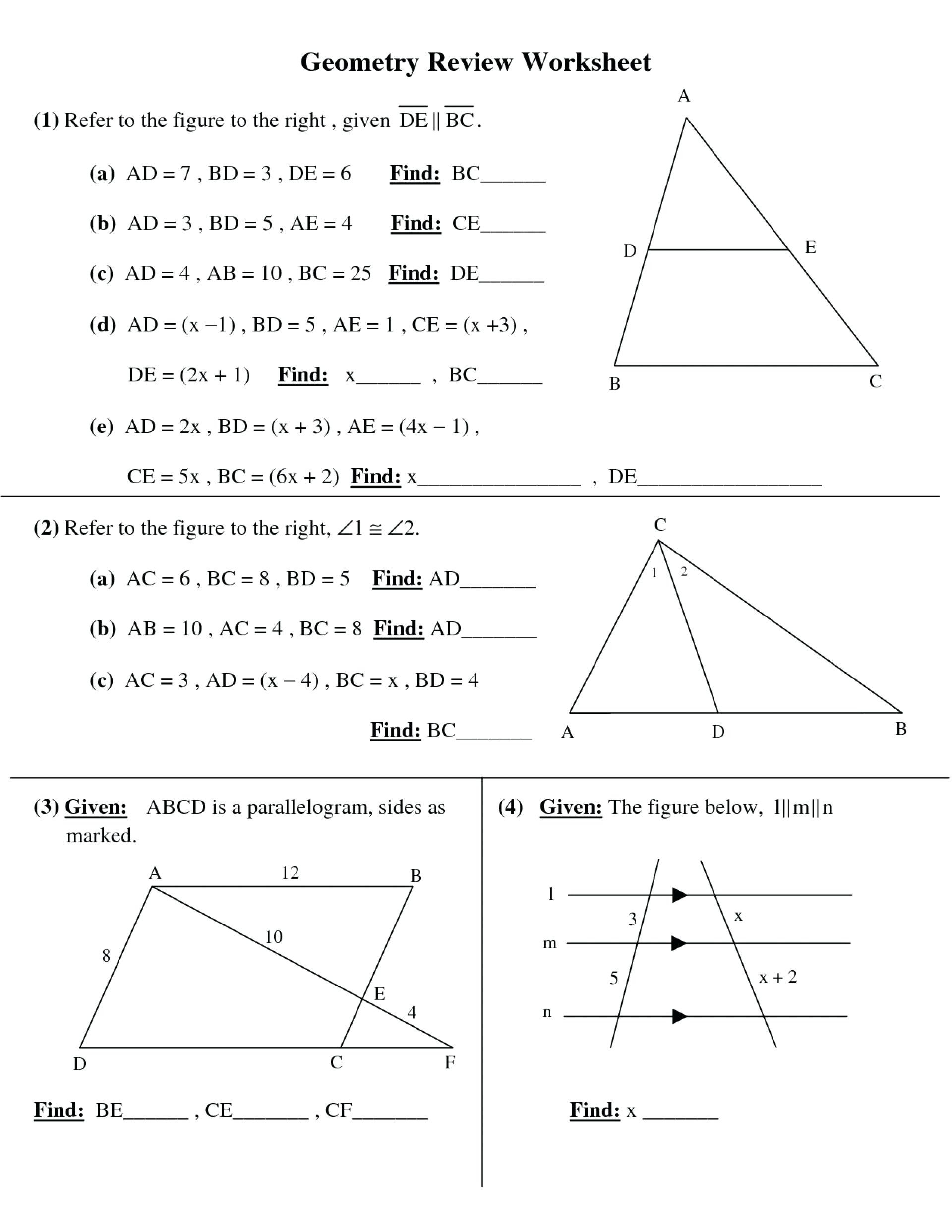 5th Grade Worksheet Geometry