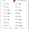 Exponents Worksheets