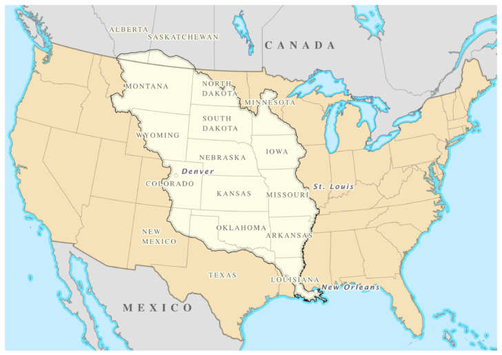 Louisiana Purchase Map Worksheet