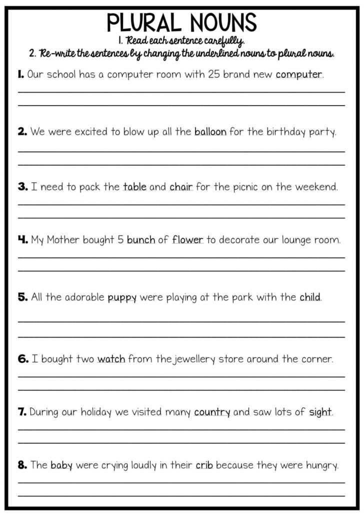 2nd Grade Writing Practice