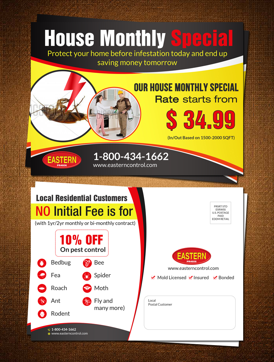 Postcard Design by debdesign for Eastern Termite & Pest Control | Design #7999918