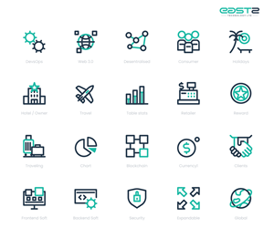 East2 custom graphic website icons | Graphic Design by PancaReg