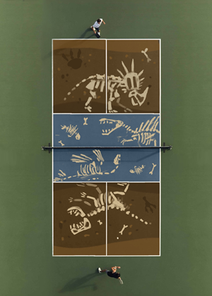 Dinosaur Themed Pickleball Court