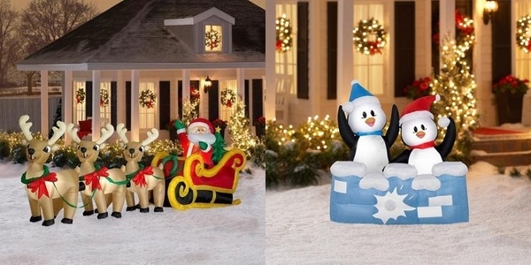 Inflatable christmas decorations front yard decor ideas garden decoration