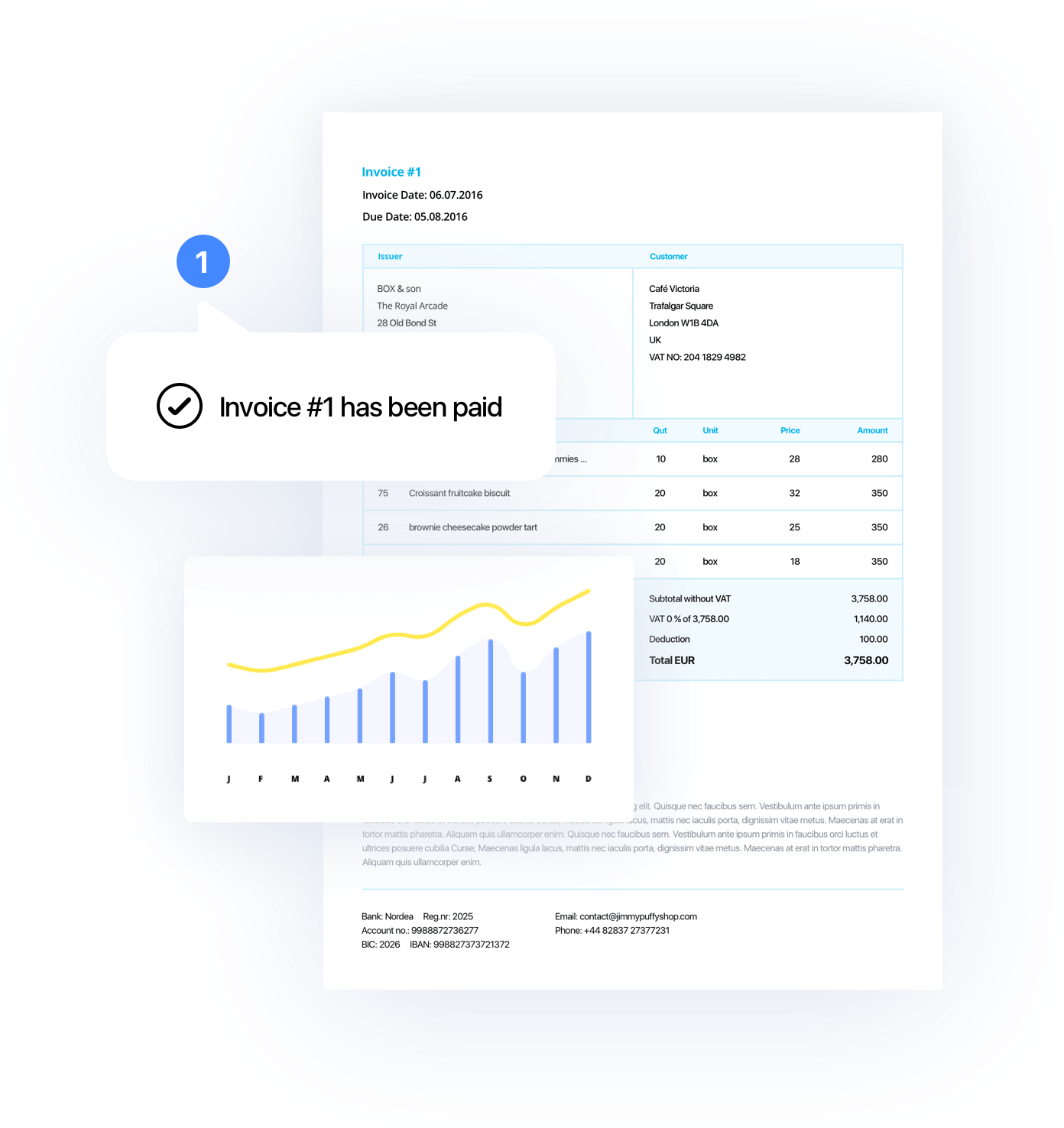 Professional invoicing tools are at your fingertips with Debitoor invoice software.