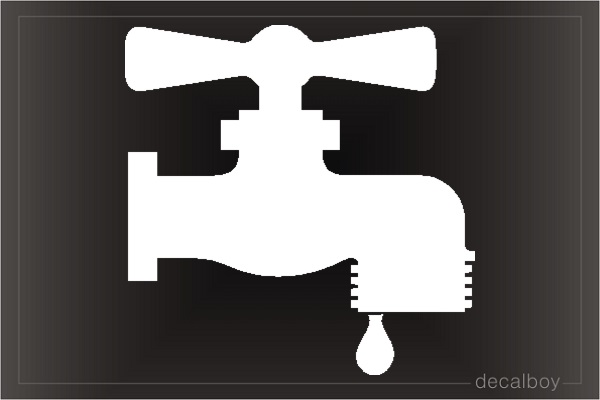 Faucet Plumbing Drain Car Decal