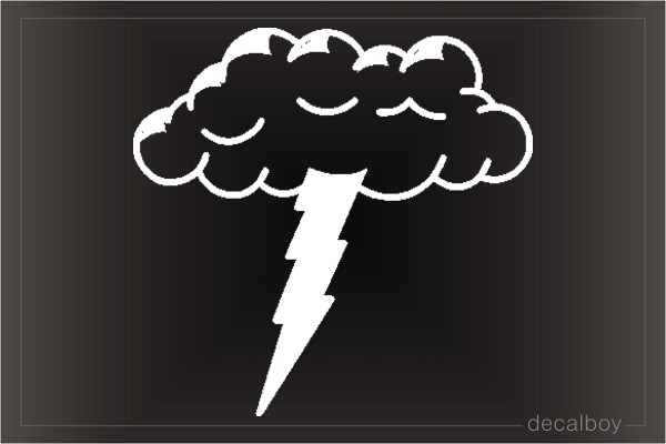 Lightning Cloud Car Decal