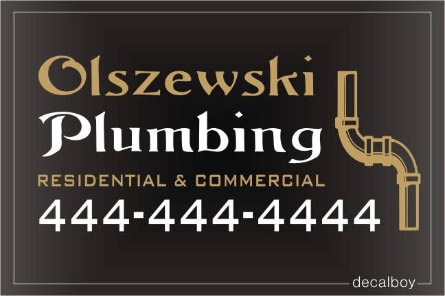 Plumbing Sign Decal