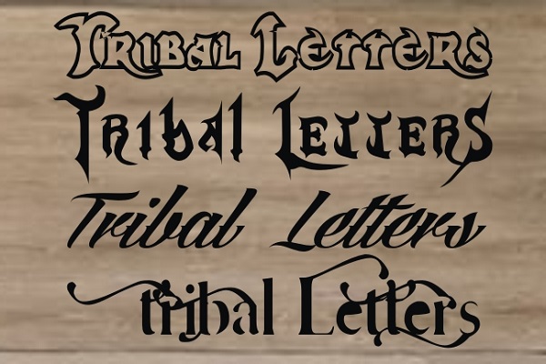 Tribal Letters Decal