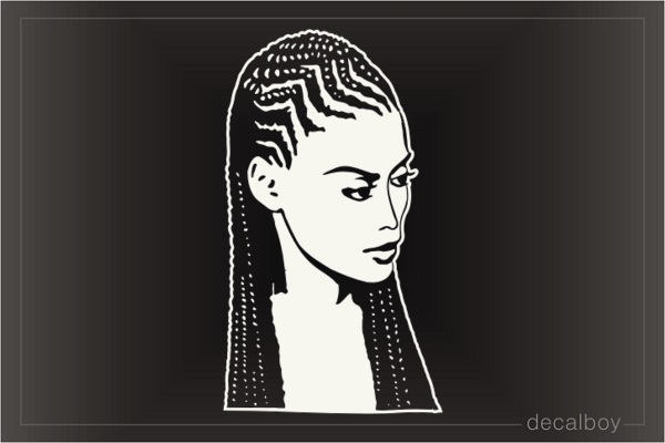 Dread Hair Fashion Trendy Haircut Car Window Decal