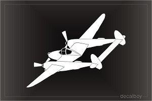 Lockheed P38 Lightning Aircraft Decal